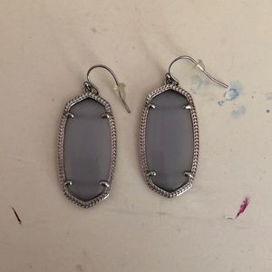 Silver and grey Kendra Scott earrings